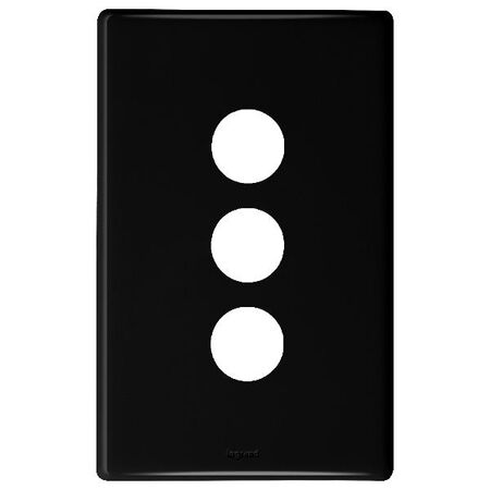 Excel Life Switch Coverplate 3 Gang Black
