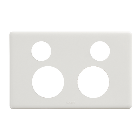 Excel Life Horizontal Double Powerpoint Coverplate Gloss White