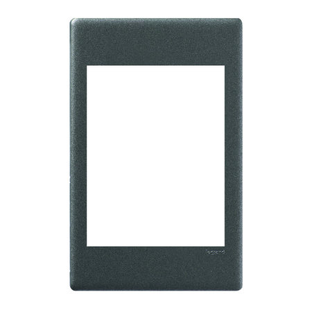 Excel Life - Dedicated plate - Coverplate for 25x57mm inserts for 3x 25x57mm or 1 x 25x57mm + 1x 50x57mm inserts urban grey