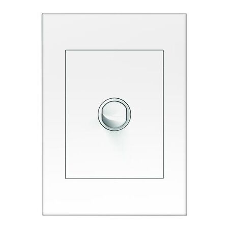 HPM VIVO 10A 1 Gang Vertical Rocker Switch Plate White - 10 Pack