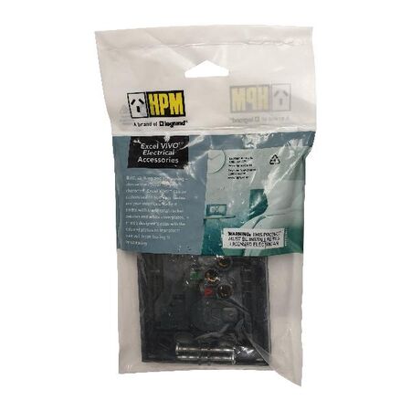 HPM VIVO 10A Horizontal Double Power Point Dark Grey