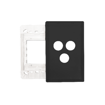 Excel Life Smart Grid & Plate for 1 Smart Switch / Dimmer and 1 Wireless Master Switch / Blind Switch Matt Black