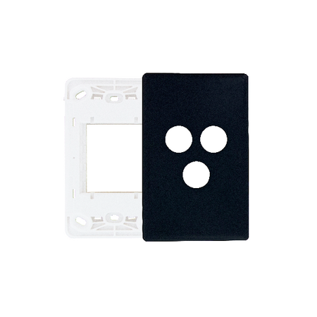 Excel Life Smart Grid & Plate for 1 Smart Switch / Dimmer and 1 Wireless Master Switch / Blind Switch Matt Black