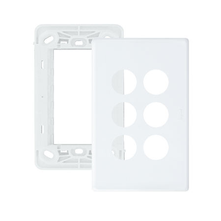 Excel Life Smart Grid & Plate for 3 Wireless Master Switch or Blind Switch White