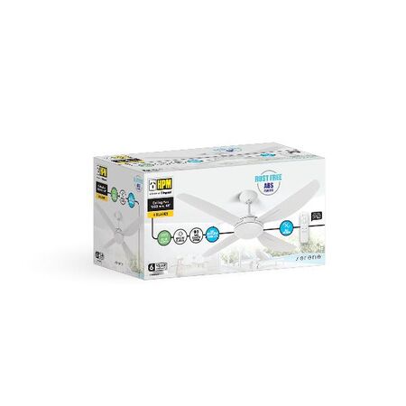 HPM Serene 4 Blade DC Ceiling Fan 1220mm 48in White