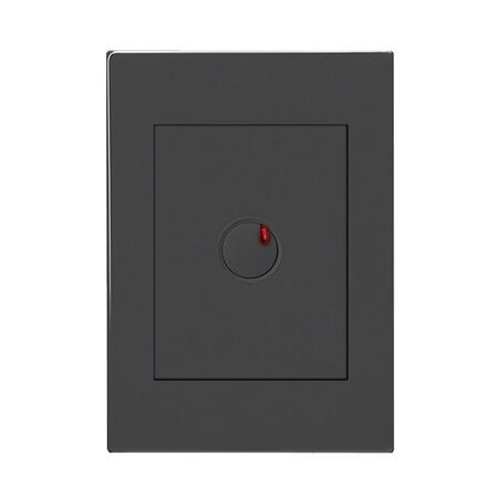 HPM VIVO 350VA 2 Wire Push Button Cover Plate Dark Grey