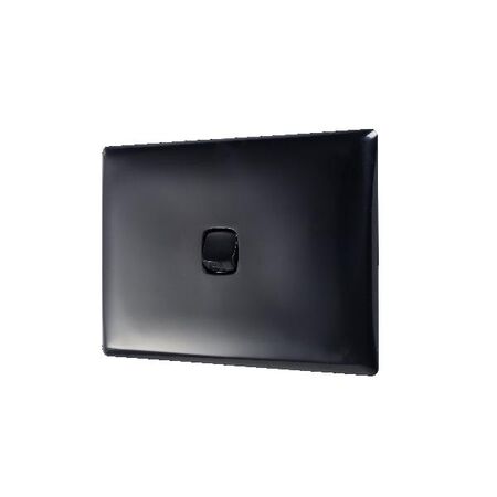 Linea Horizontal rocker switch - Single Pole Double Throw -1 gang 2 way 10A 240V a.c. black