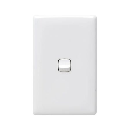 Linea - Vertical rocker switch - Single Pole Double Throw - 1 gang 2 way 240V a.c. white