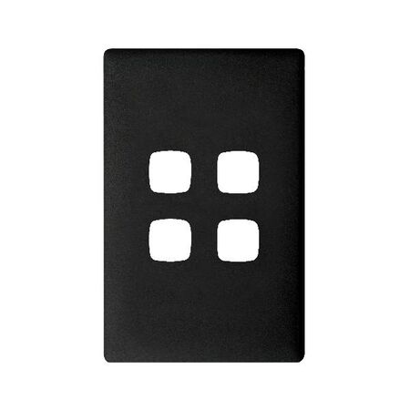 Linea - Coverplate 4 gang asphalt