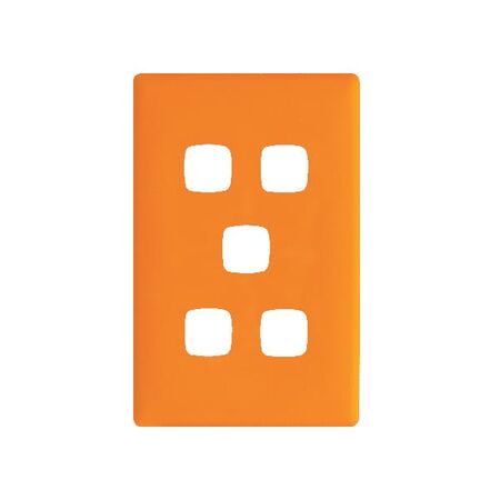 Linea Coverplate 5 gang orange crush