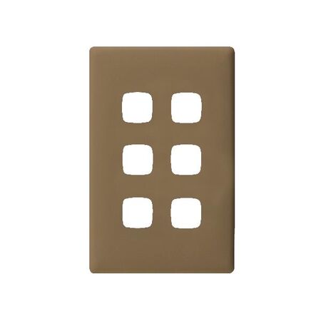 Linea Coverplate 6 gang ninja khaki