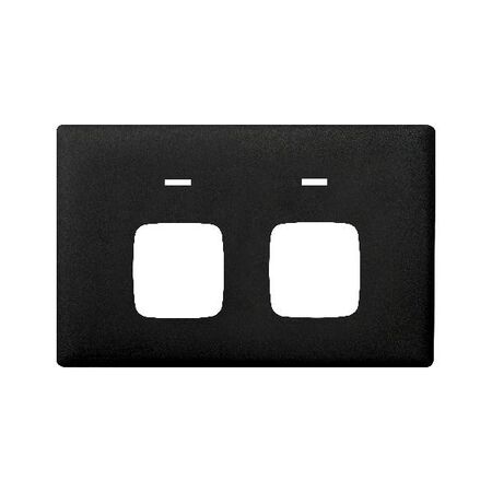 Linea Powerpoint coverplate 2 gang autoswitch asphalt