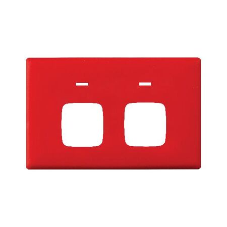 Linea Powerpoint coverplate 2 gang autoswitch saucy red