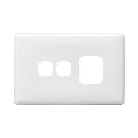 Linea - Powerpoint coverplate 1 gang with extra hole white