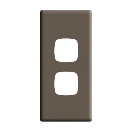 Linea Architrave coverplate 2 gang wet elephant