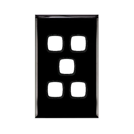 Excel - Grid & plate For 770 series mechanisms - 5 gang black