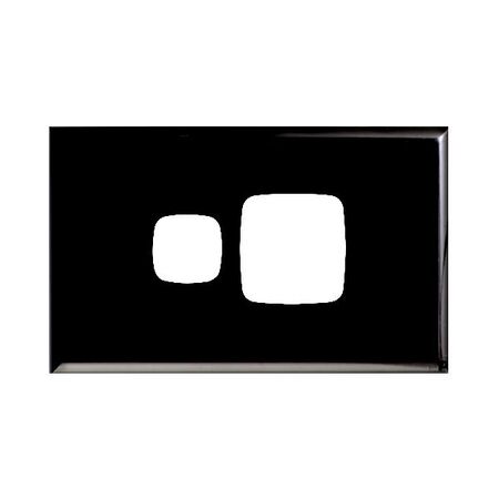 Excel - Single powerpoint coverplate 1 gang black