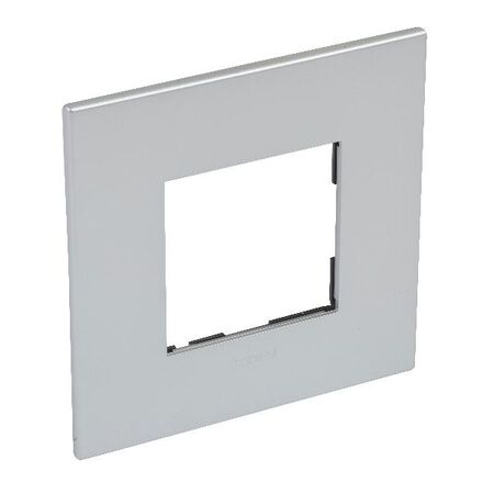 ARTEOR Square 2 Module Coverplate 1 Gang Soft Aluminium