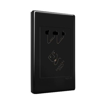 Excel Life 115/240V Shaver Outlet Black