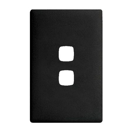 Linea - Coverplate 2 gang black