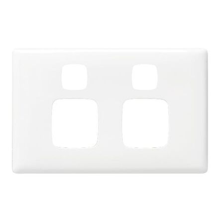 Linea - Powerpoint coverplate 2 gang white