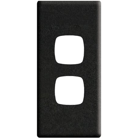Linea Architrave coverplate 2 gang asphalt