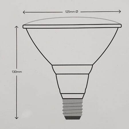 HPM PAR38 8W 800lm Cool White Globe Black