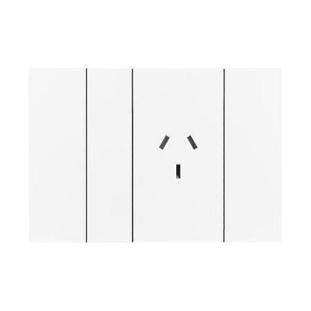 Bticino Living Now 10A AU Autoswitched Single Powerpoint White