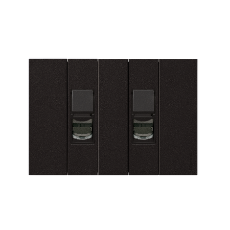 Bticino Living Now Cat6 Data Plate 2 Gang Black