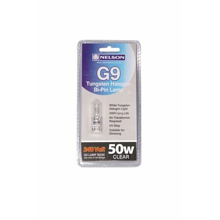 Nelson - Halogen G9 lamp dimmable - 50W clear warm white 3200K