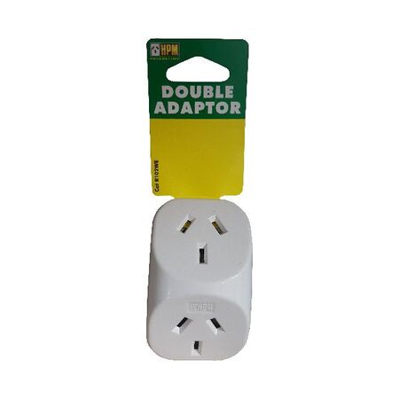 HPM 10A Double Adaptor White