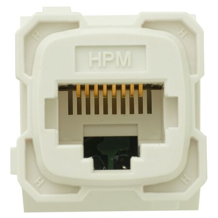 HPM Cat5E RJ45 Data Mechanism Socket Yellow