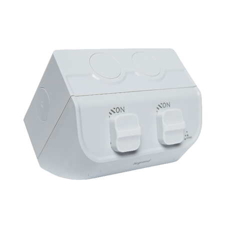 AQUA Life 15A IP53 Weatherproof Surface Mount Single Powerpoint Limestone Grey