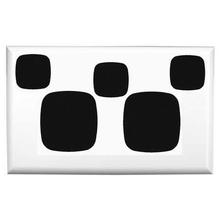 Excel - Double powerpoint coverplate 2 gang with extra switch gloss white