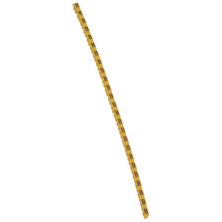 CAB3 - Markers for terminal blocks and wiring 0.15 to 0.5mm² black letters on yellow background 0.15-0.5mm² letter B pack of 300