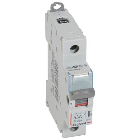 Isolating switch - 250V a.c. single pole 63A 1 module