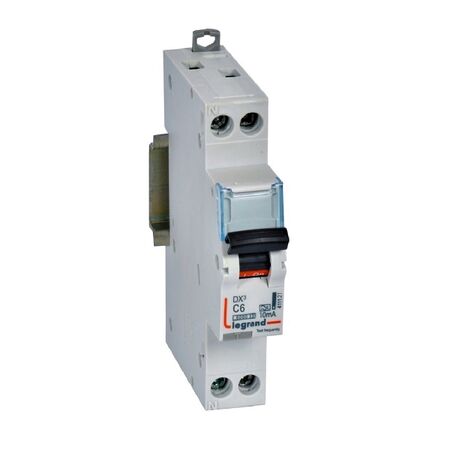 DX3 RCBO 1P+N 6A 10mA 6kA (MCB/RCD combo) - A Type - C Curve
