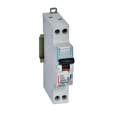 DX3 RCBO 1P+N 20A 30mA 6kA (MCB/RCD combo) - A Type - C Curve
