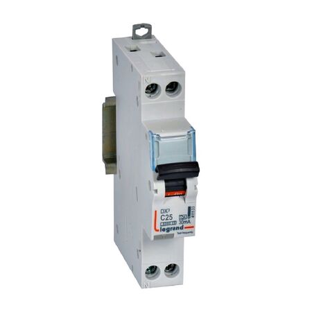 DX3 RCBO 1P+N 25A 30mA 6kA (MCB/RCD combo) - A Type - C Curve