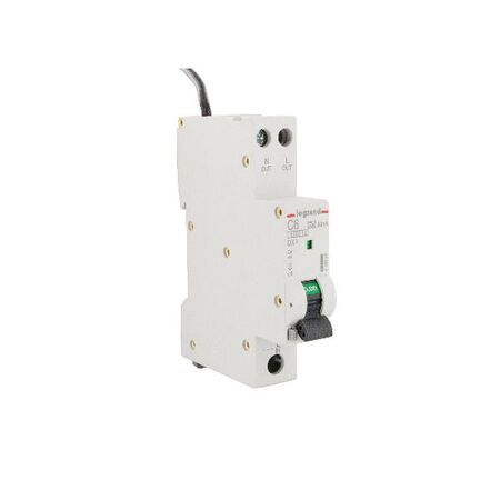 DX3 Single Pole RCBO 1P+N 6A 30MA C Curve with Flexible Neutral Tail 900mm