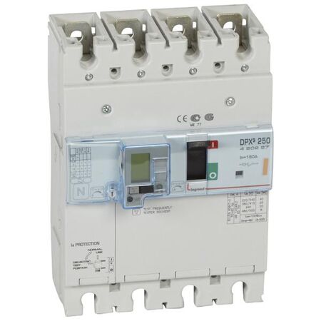 DPX³ 250 Thermal Magnetic MCCB with e.l.c.bs - Icu 25 kA - 400 V~ - 4P - 160 A