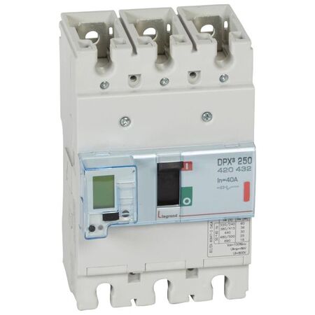 DPX³ 250 MCCB Electronic + Energy Metering - Icu 36 kA - 400 V~ - 3 Phase - 40 A