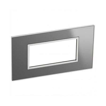 ARTEOR Square 4 Module Horizontal Coverplate Reflective Stainless Steel