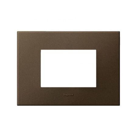 ARTEOR Square 3 Module Horizontal Coverplate Dark Bronze