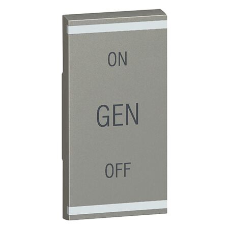 Arteor - MyHOME - Square key cover BUS/SCS - GEN/ON/OFF - 1 module - magnesium