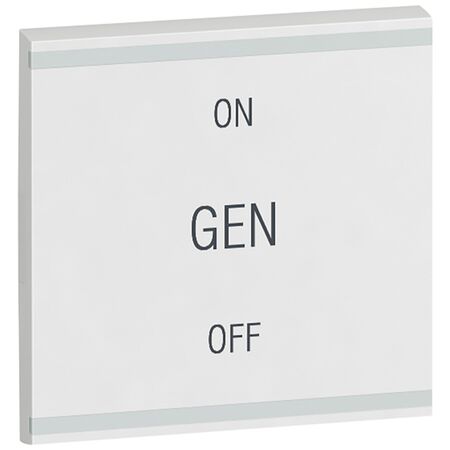 Arteor - MyHOME - Square key cover BUS/SCS - GEN/ON/OFF - 2 modules - white