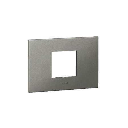 ARTEOR Square 2 Module Horizontal Coverplate Magnesium
