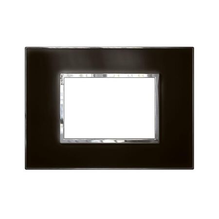 ARTEOR Square 3 Module Horizontal Coverplate Mirror Black