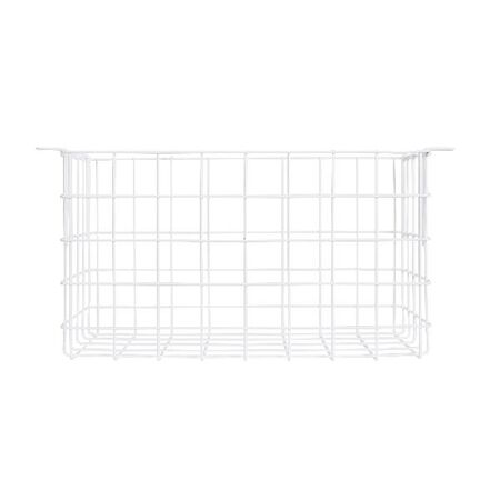 LED Exit Sign Ceiling Mount Wire Guard White Finish