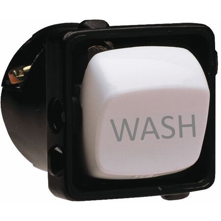 HPM 10A 1 & 2 Way Single Pole Single Throw WASH Engraved Rocker Switch White